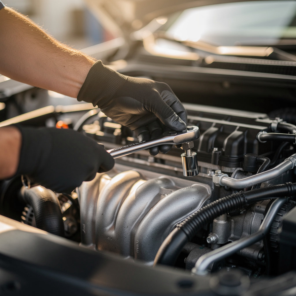 Sun Independent Auto Repair technician performing comprehensive auto repair services in San Diego